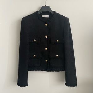 Mango Pocket Tweed Jacket